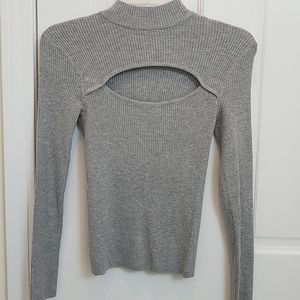 Cut Out Turtleneck Sweater